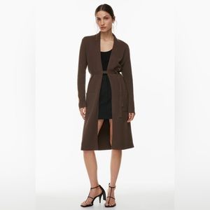 Aritzia Babaton Ty Cardigan Rich Mocha Brown XXS 2XS